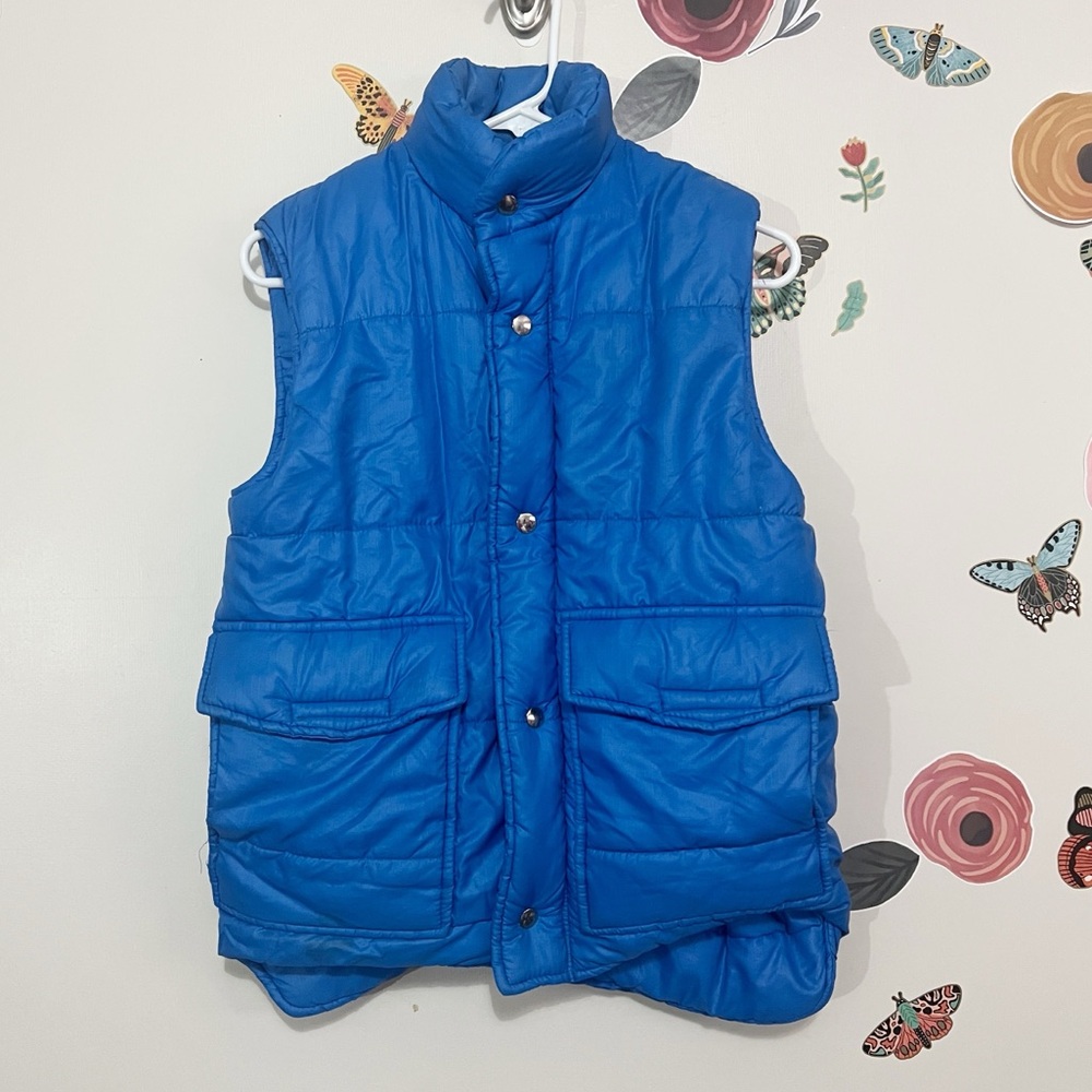 Vintage 80s CO-OP Blue Puffer Vest XS